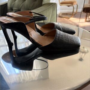 Reike Nen Wing Strap Mules Black Size 38